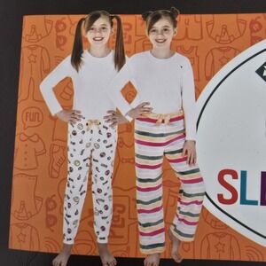 NWT Girls MEMBERS MARK Favorite 2-Pack Stripe‎ Plush Sleep Lounge Pants 14/16